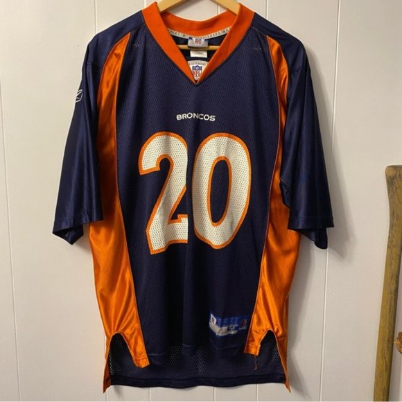 Reebok Other - Reebok Denver Broncos Brian Dawkins Jersey 20 Football NFL Blue Orange Shirt